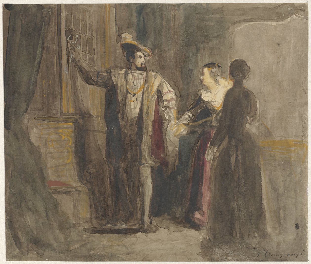 Fransa Kralı I. Francis'in hayatından bir sahne by Reinier Craeyvanger