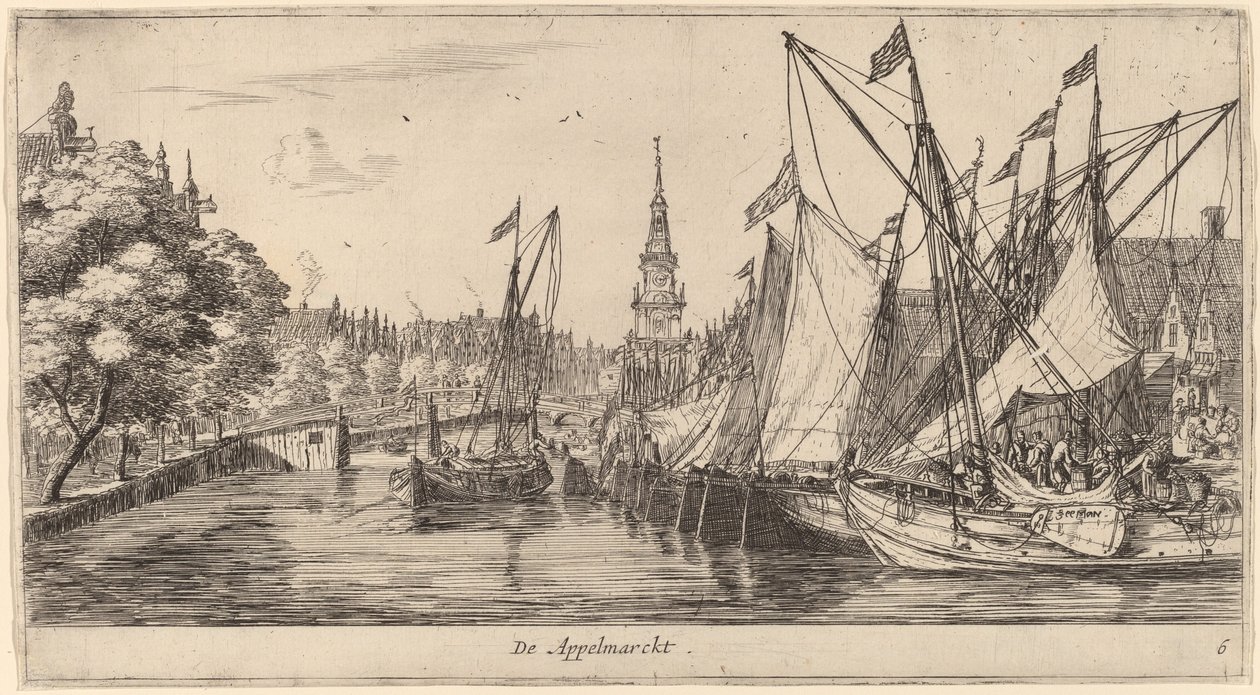 Elma Pazarı (De Appelmarckt) by Reinier Nooms, called Zeeman