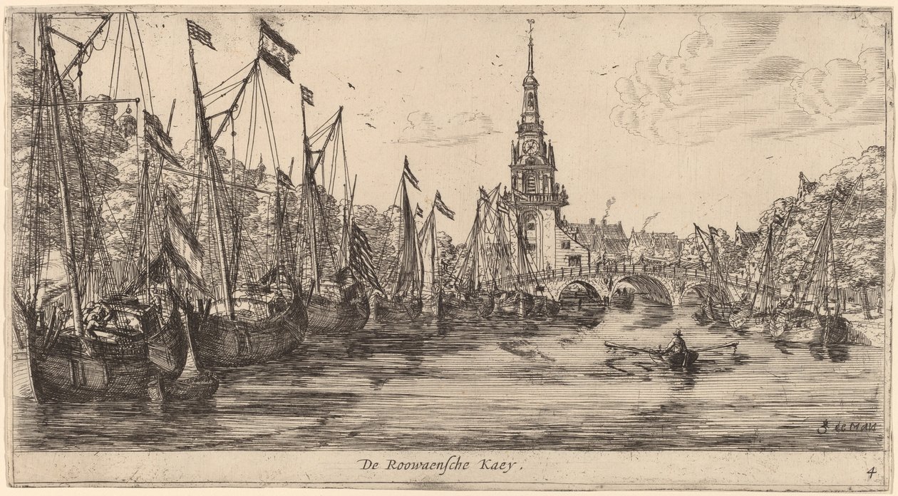 Roowaensche Rıhtımı (De Roowaensche Kaey) by Reinier Nooms, called Zeeman