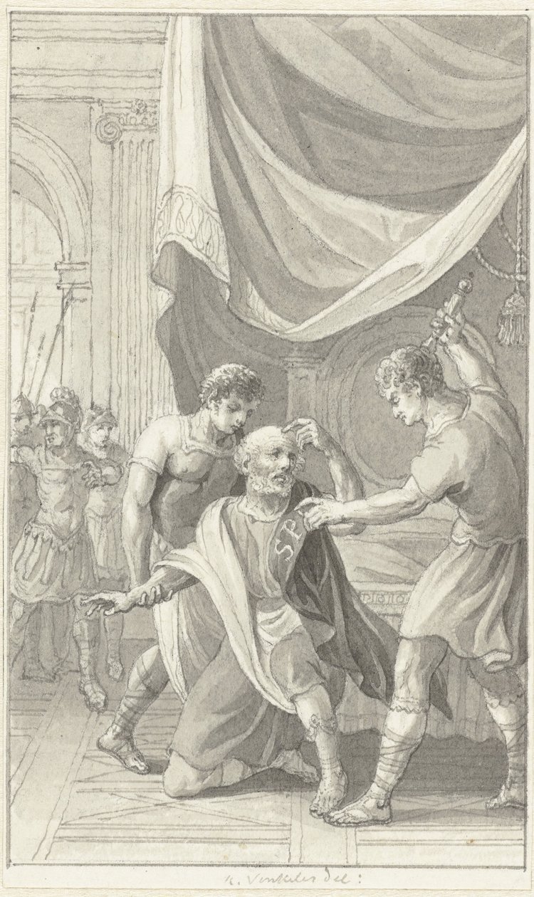 Seksen yaşındaki Gordianus imparatorluğa zorlandı by Reinier Vinkeles (I)