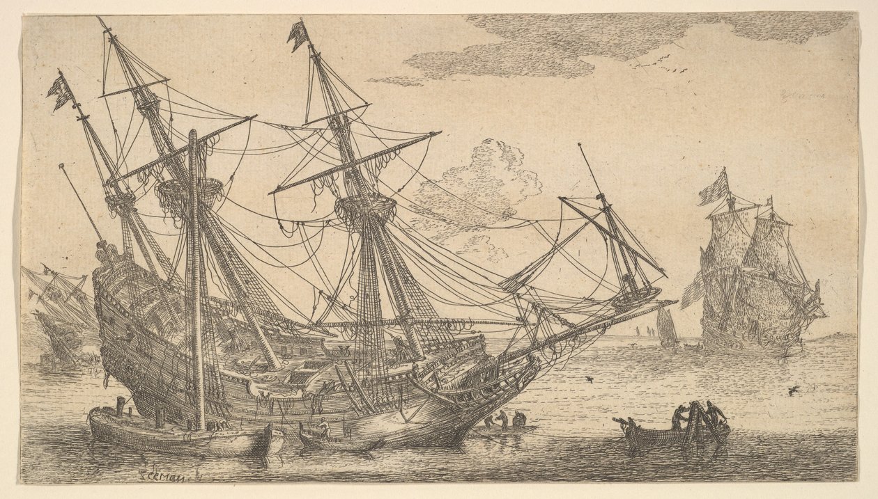 Bir Tüccar, Gövdeyi Doldurmakla İlgilendi, 17. yüzyıl. by Reinier Zeeman