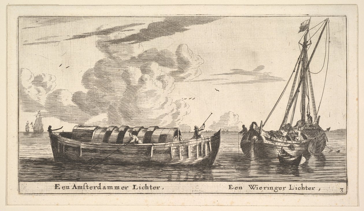 Bir Amsterdam Çakmak ve bir Wieringer, 17. yüzyıl. by Reinier Zeeman