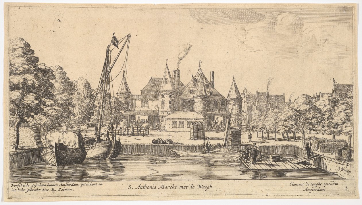 S. Anthonis Marckt, de Waegh ile birlikte, 17. yüzyıl. by Reinier Zeeman