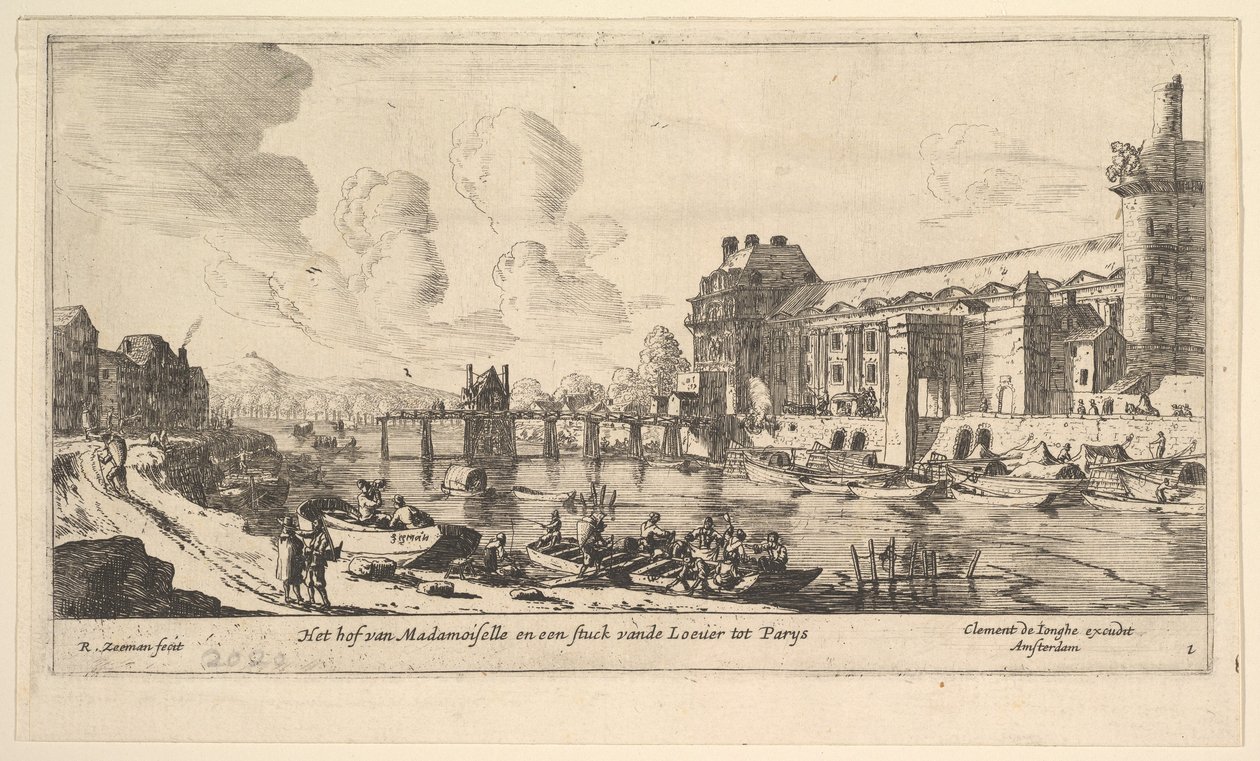 Paris ve Mahalle Manzaralarından Louvre ve Tuileries