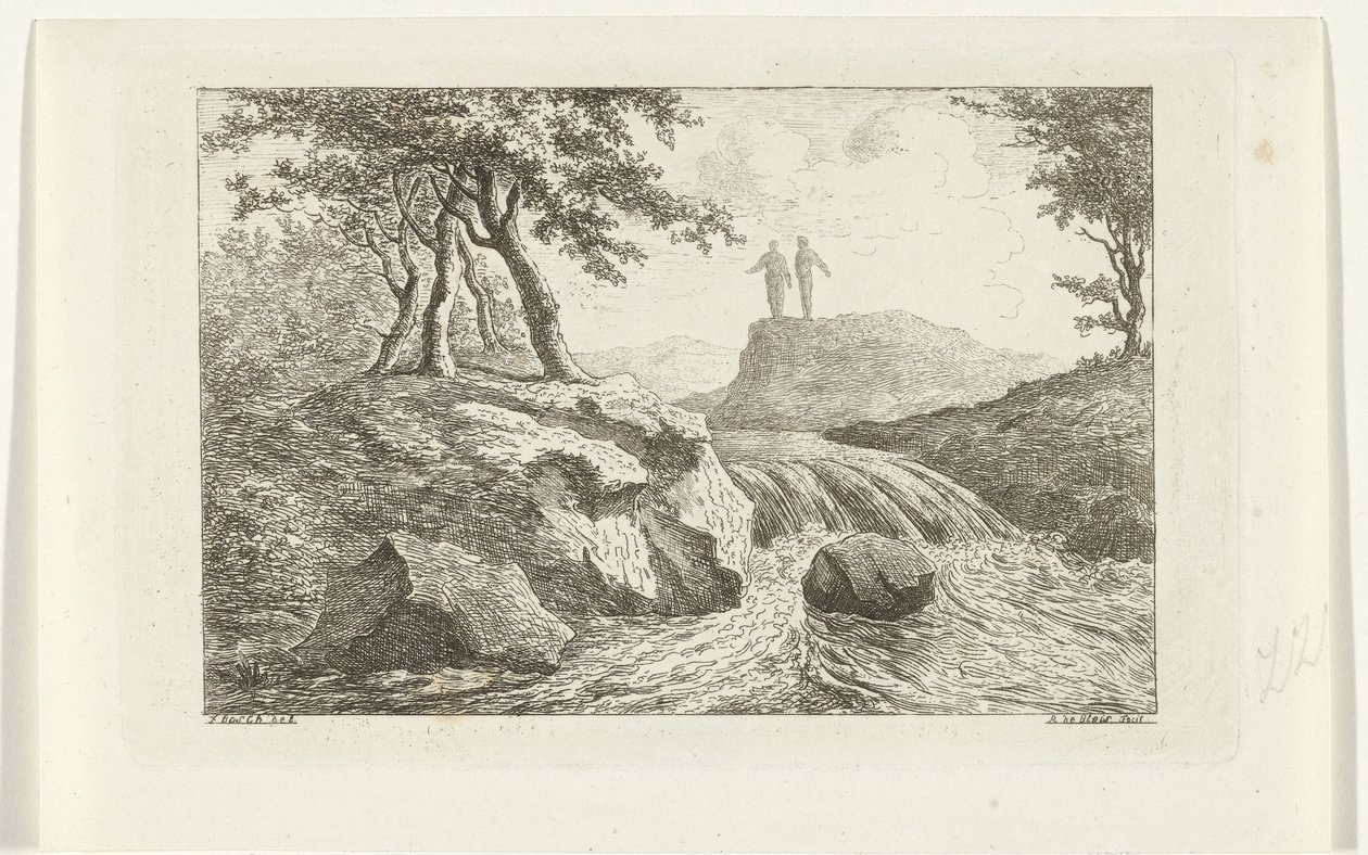 Şelale ile manzara by Reinierus Albertus Ludovicus baron van Isendoorn à Blois