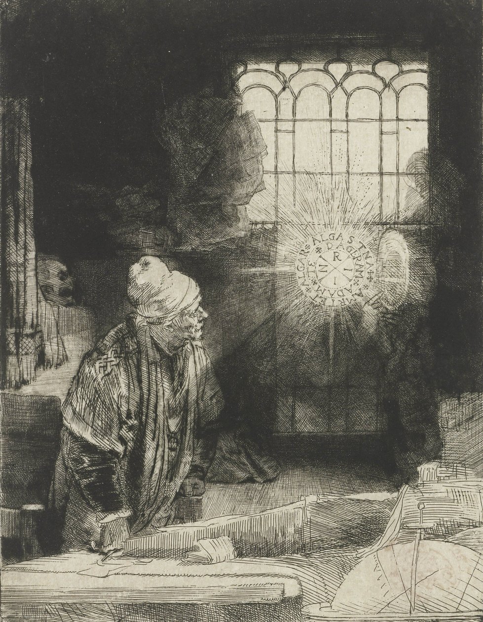 Çalışmasında Bir Alim by Rembrandt van Rijn