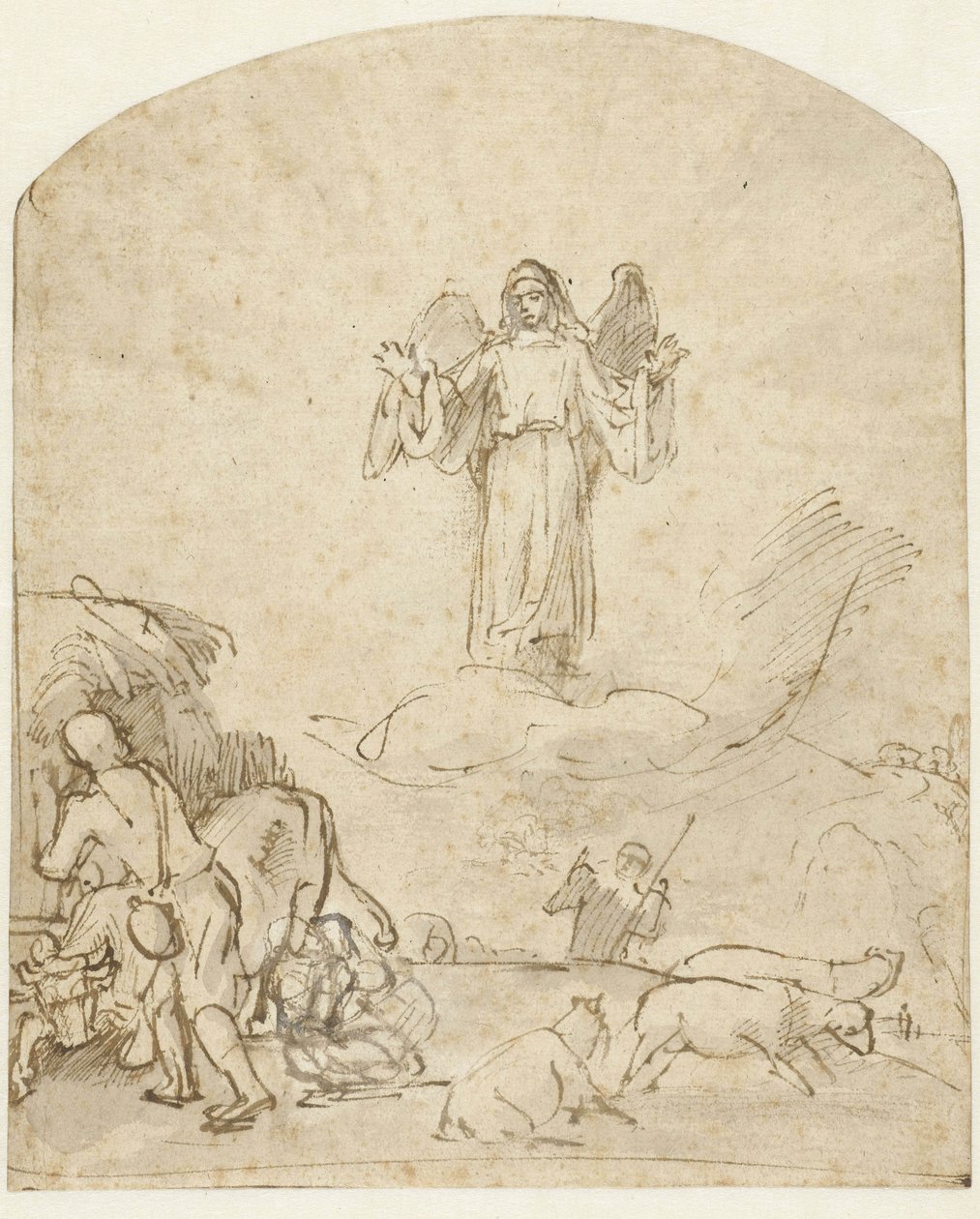 Çobanlara Müjde, c.1650 by Rembrandt van Rijn
