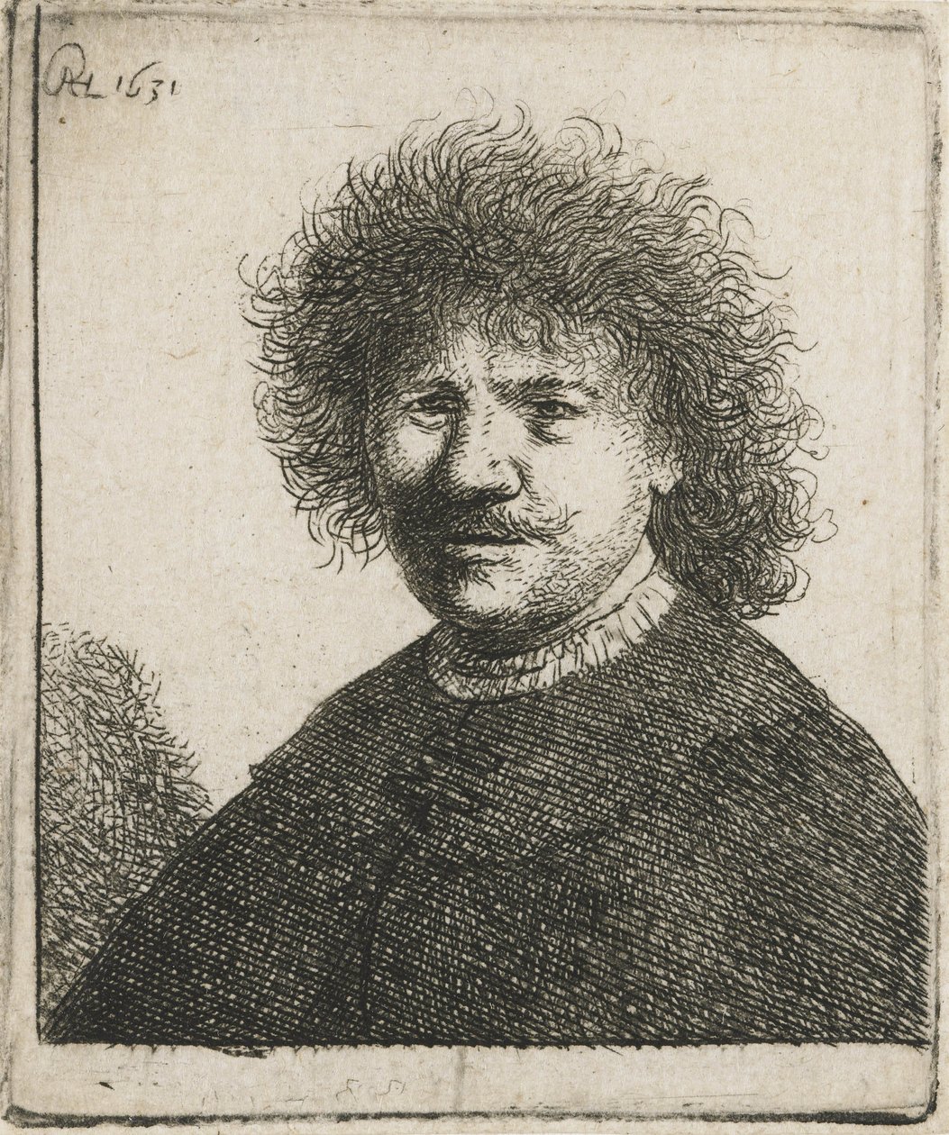 Düz yakalı pelerinli otoportre, 1630-31 by Rembrandt van Rijn