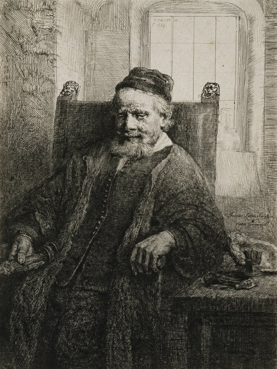 Jan Lutma, The Elder, Goldsmith and Sculptor, 1656 (gravür ve kuru nokta) by Rembrandt van Rijn