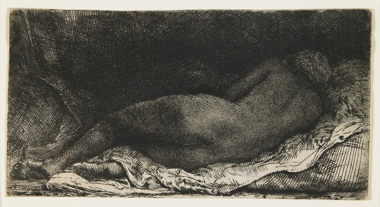 Yatan zenci, 1658 by Rembrandt van Rijn