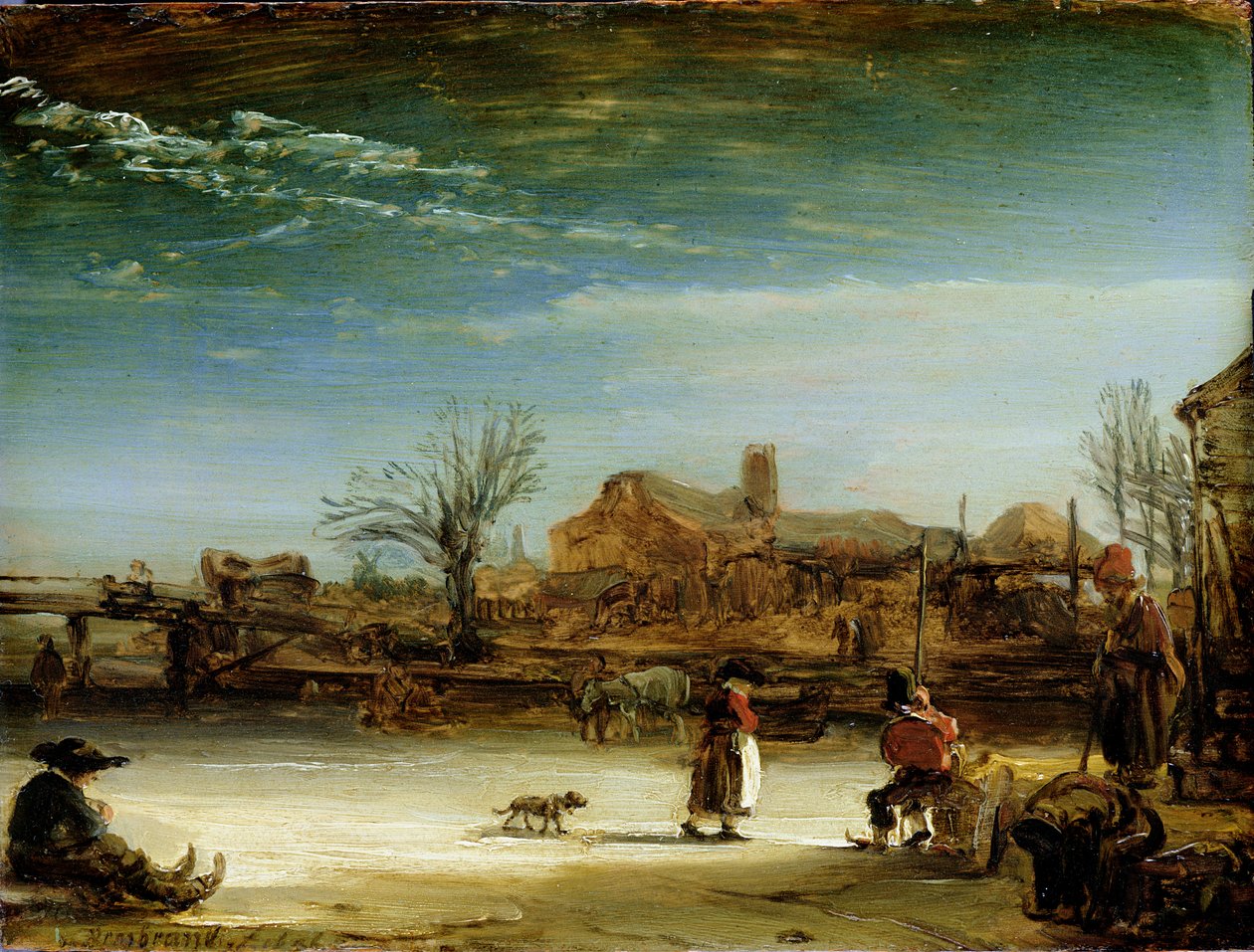 Kış Manzarası, 1646 by Rembrandt van Rijn