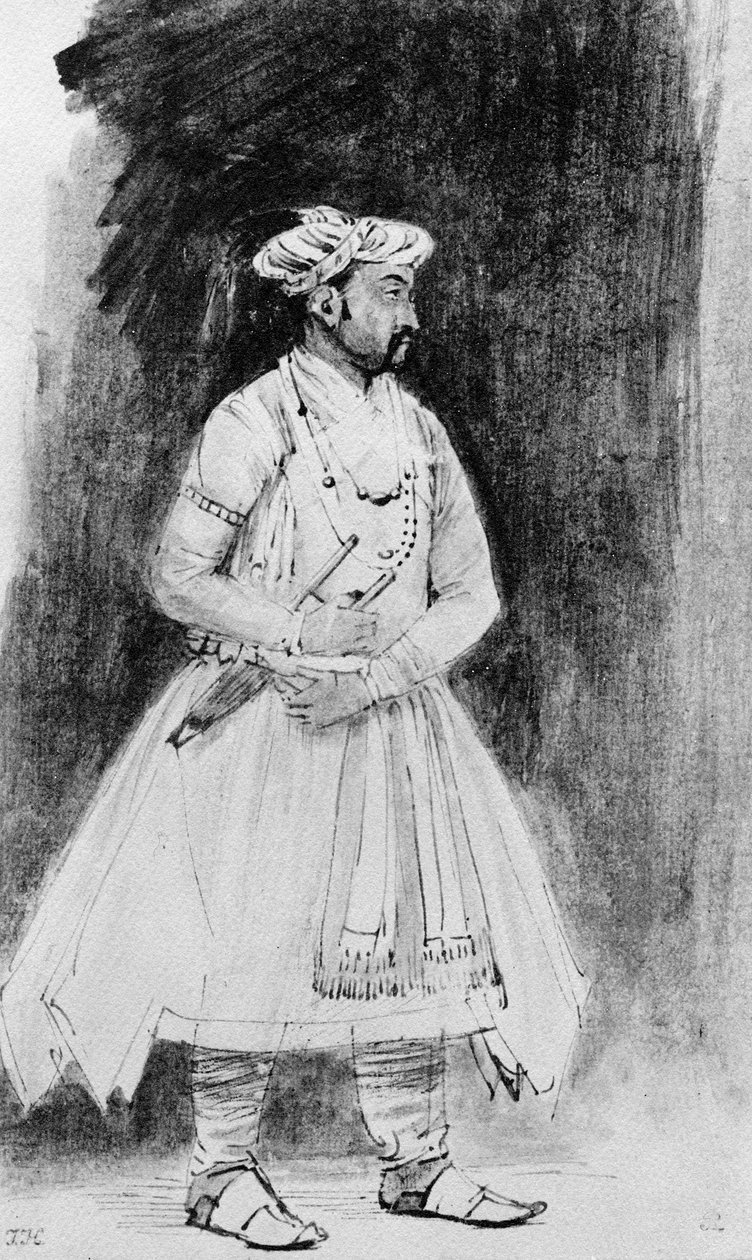 Bir Babür Soylusu, c.1659 (kalem, mürekkep ve kağıt üzerinde yıkama) by Rembrandt van Rijn