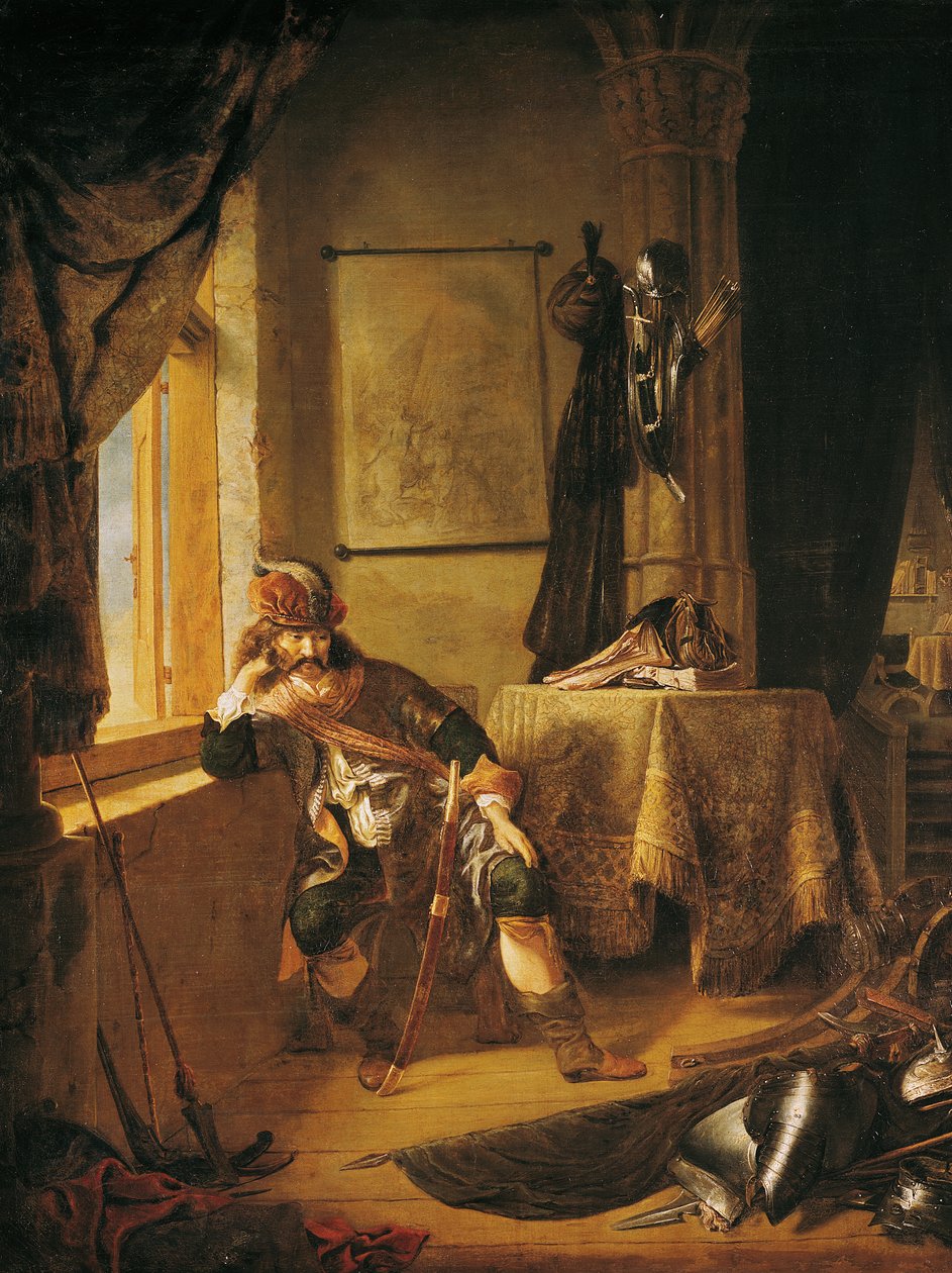 Düşüncede Bir Savaşçı by Rembrandt van Rijn