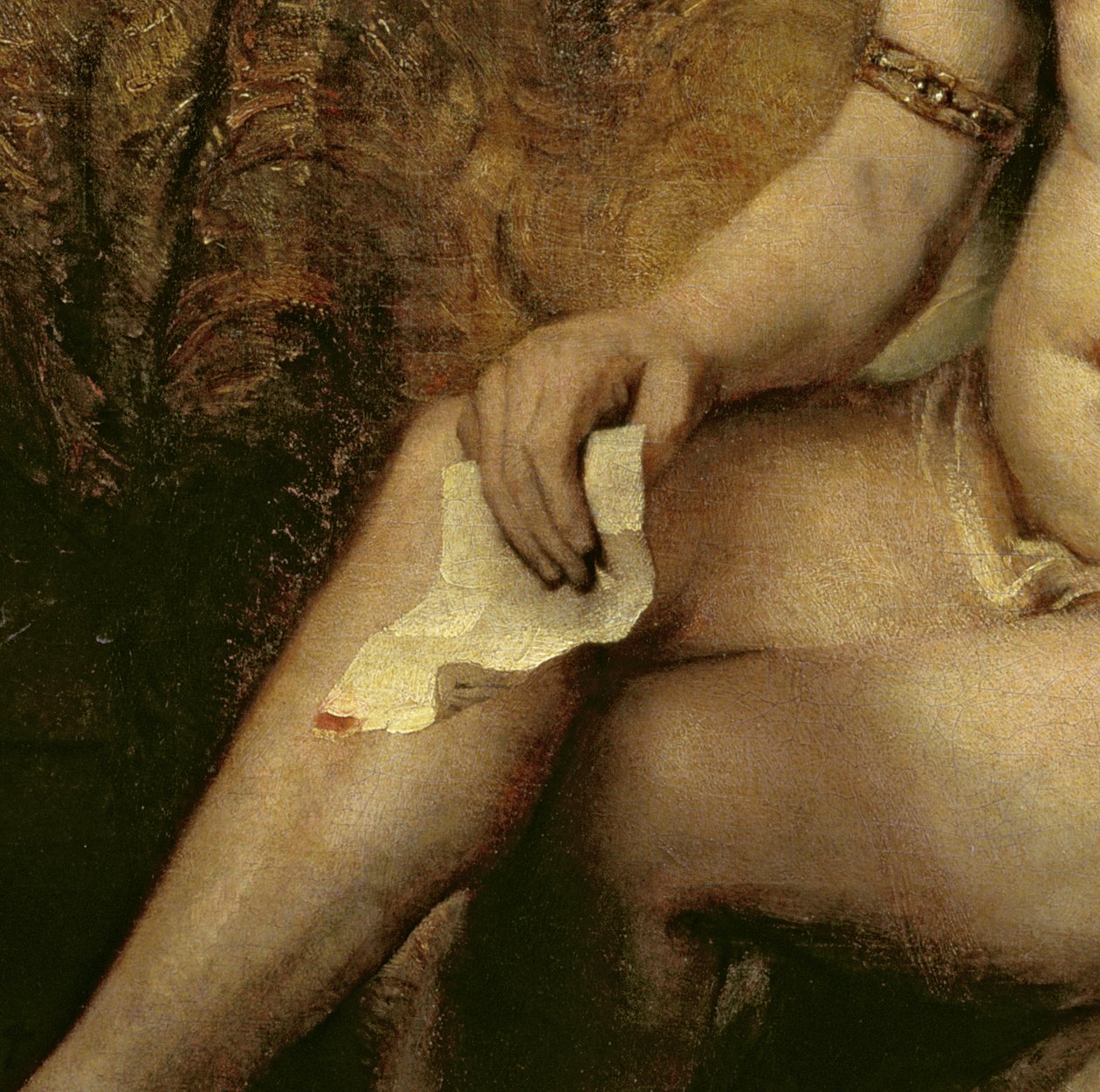 Bathsheba Banyosu, 1654 (44593 detayı) by Rembrandt van Rijn