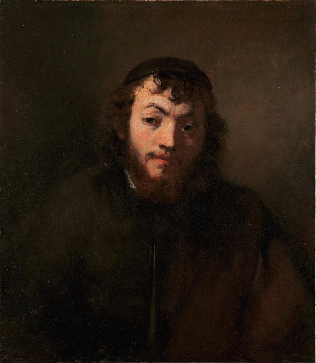 Genç Bir Yahudinin Büstü by Rembrandt van Rijn