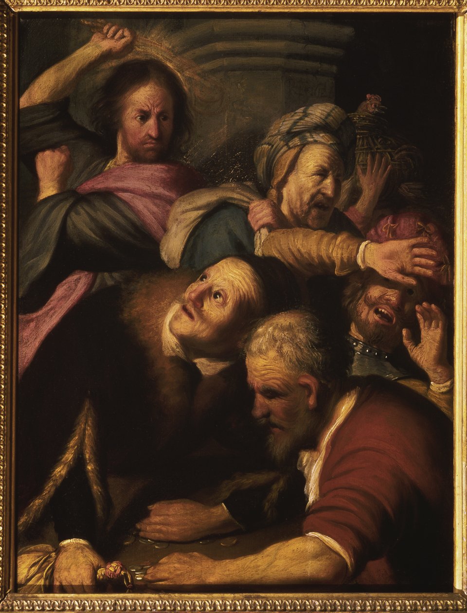 İsa, Sarrafları Tapınaktan Sürerken, 1626 by Rembrandt van Rijn