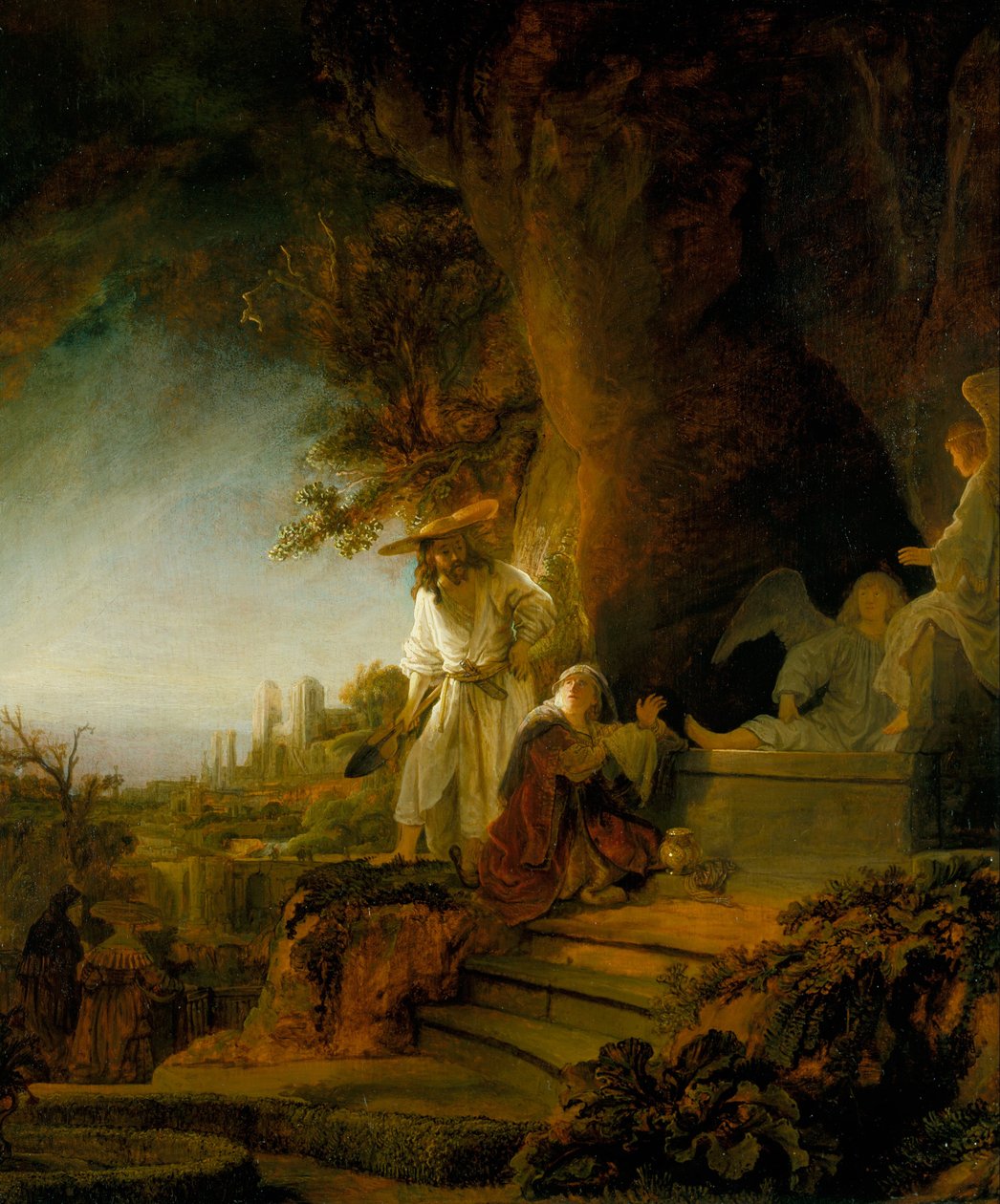 Mezarda Mesih ve St Mary Magdalen by Rembrandt van Rijn