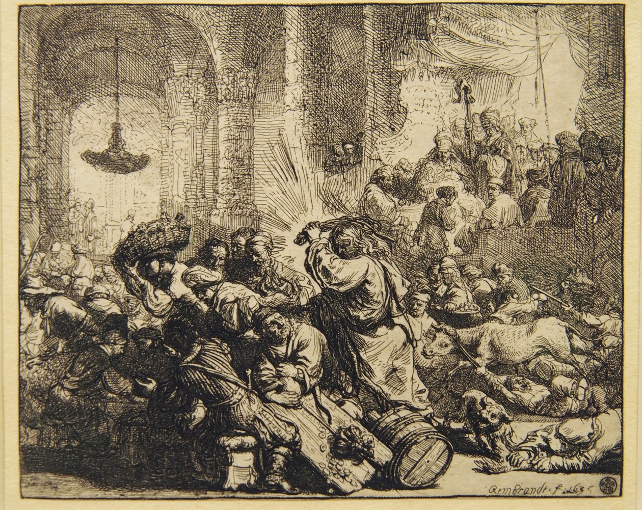 Mesih sarrafları tapınaktan kovuyor by Rembrandt van Rijn