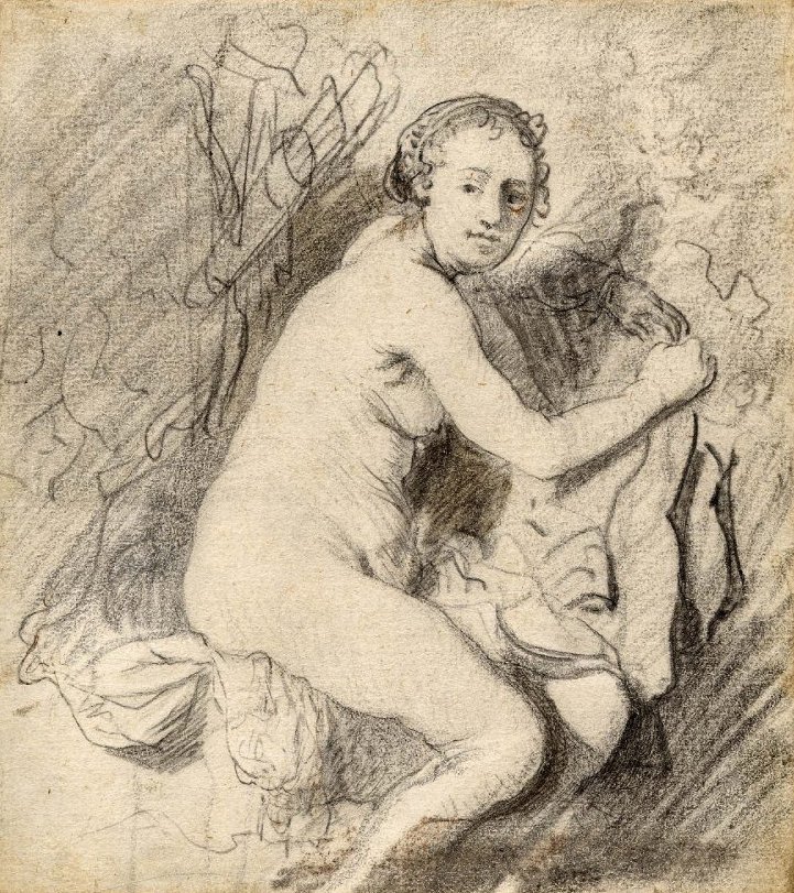Diana banyoda by Rembrandt van Rijn