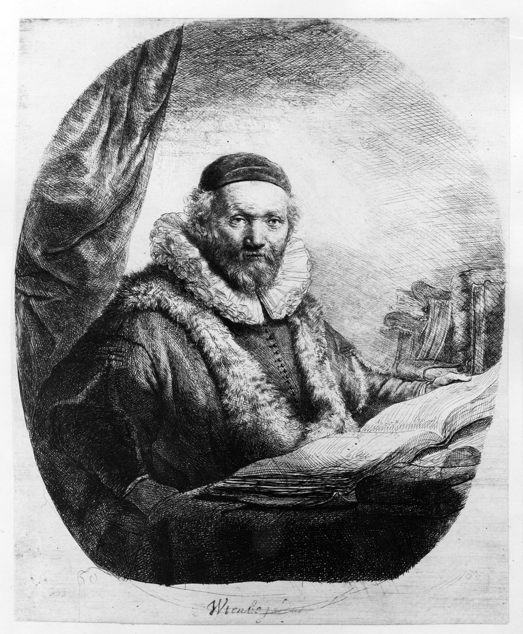 Jan Uytenbogaert, Göstericilerin Vaizi, 1635 by Rembrandt van Rijn