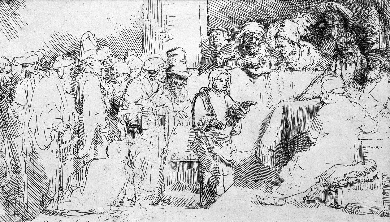 Doktorlar Arasında İsa Mesih by Rembrandt van Rijn
