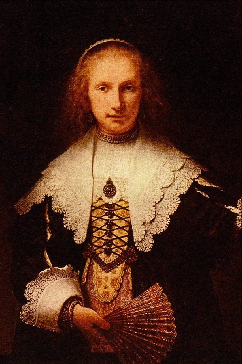 Fanlı Bayan by Rembrandt van Rijn