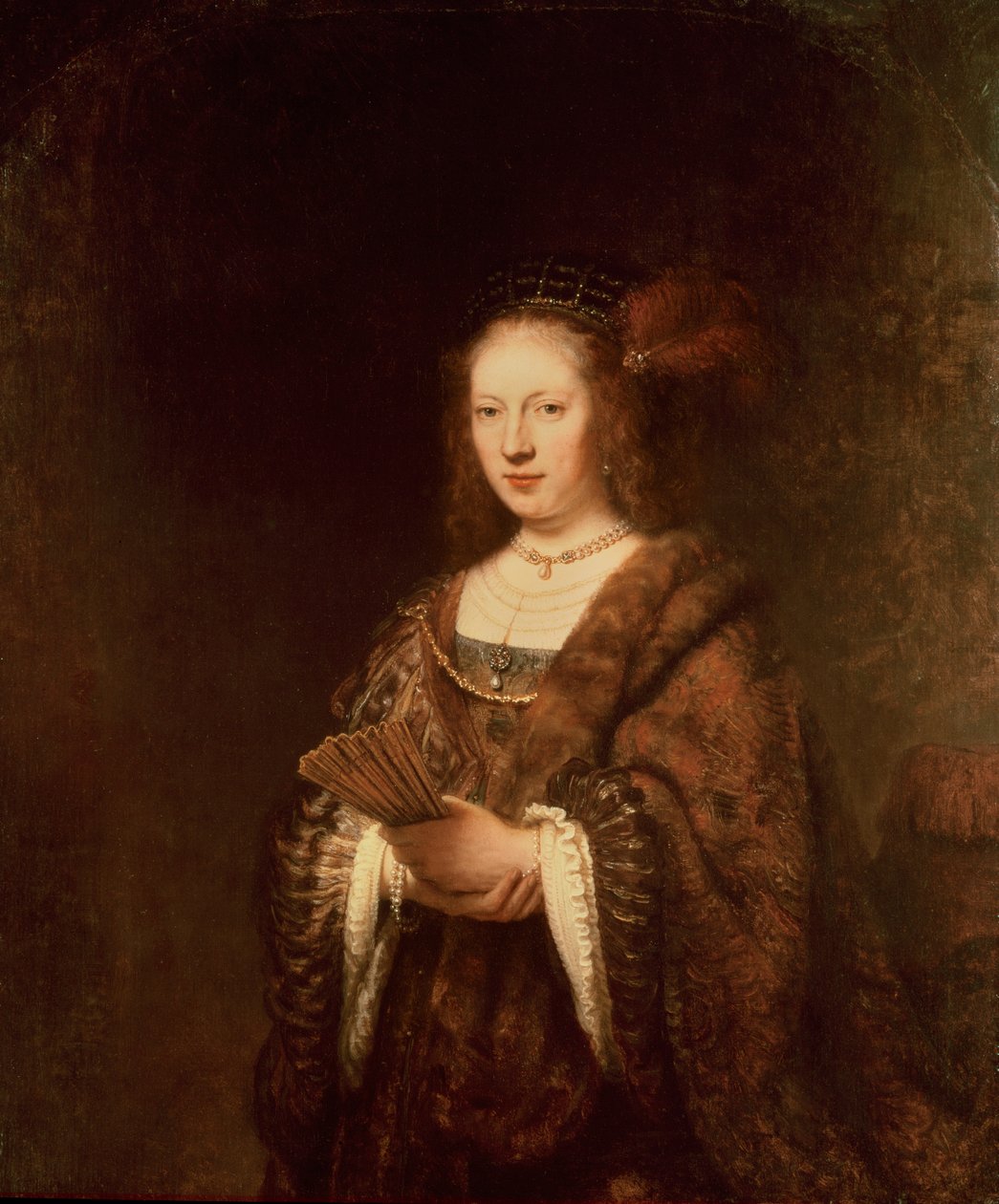 Bir hayranı olan bayan by Rembrandt van Rijn