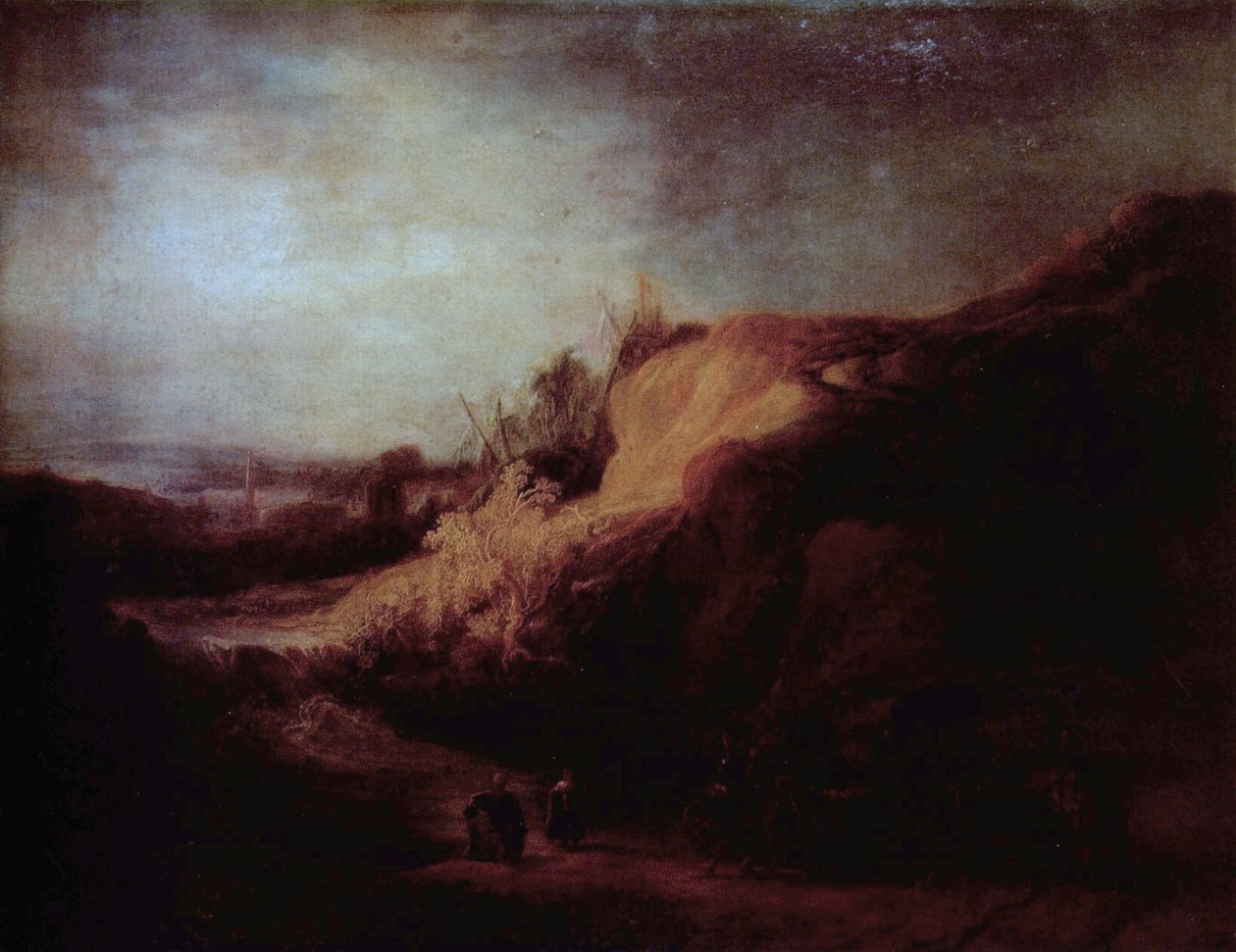 Hadım Vaftiziyle Manzara by Rembrandt van Rijn