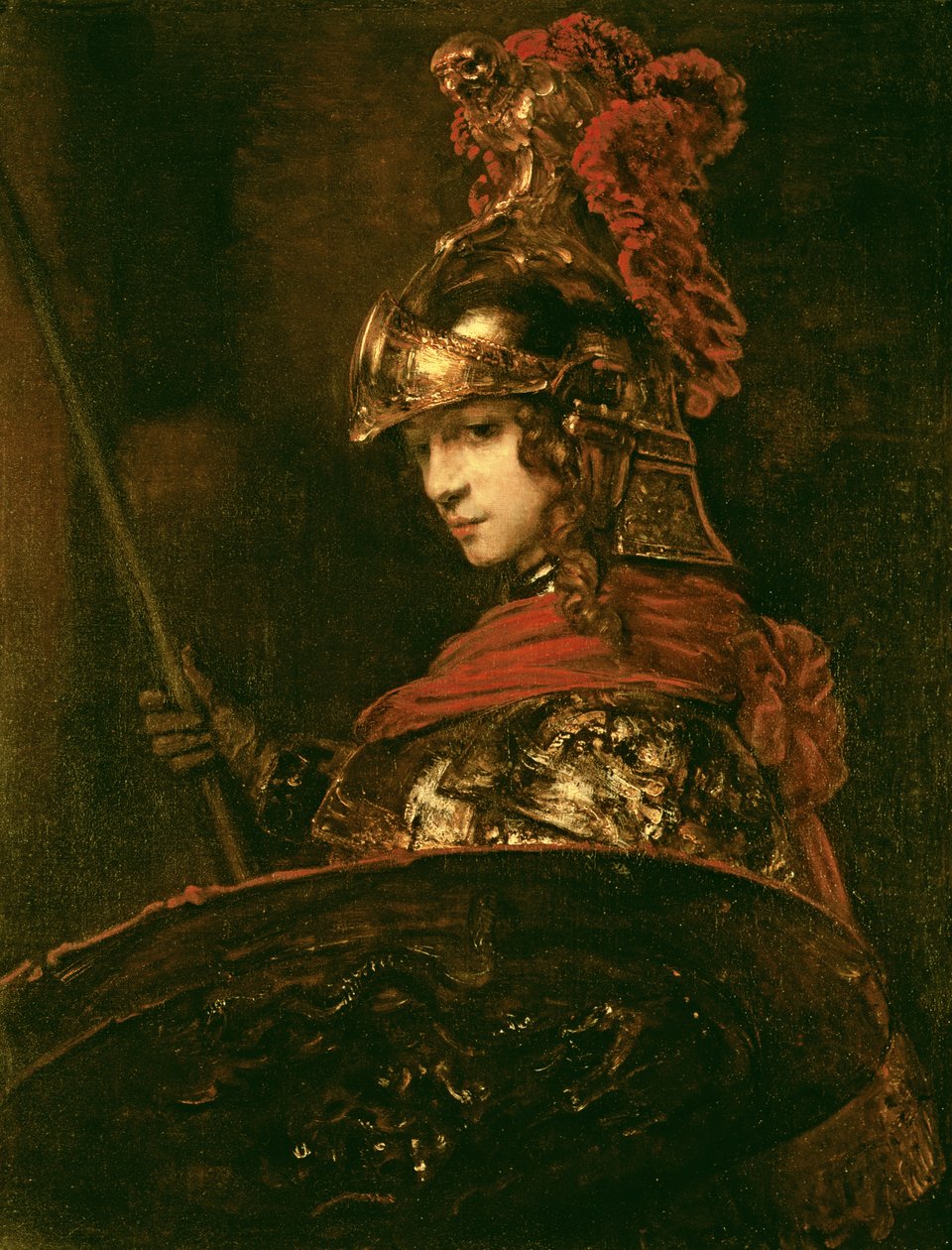 Pallas Athena (zırhlı) by Rembrandt van Rijn