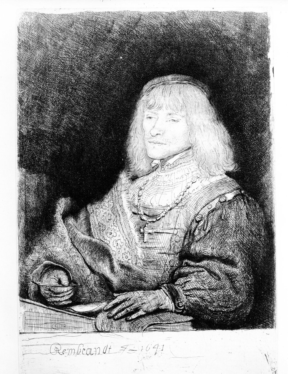 Masa başında bir adamın portresi, 1641 by Rembrandt van Rijn