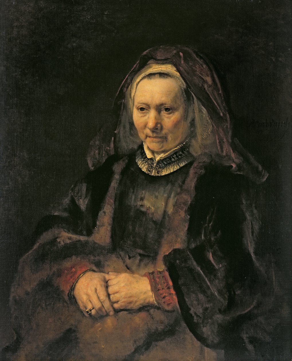 Portrait of an Elderly Woman, c. 1650 by Rembrandt van Rijn