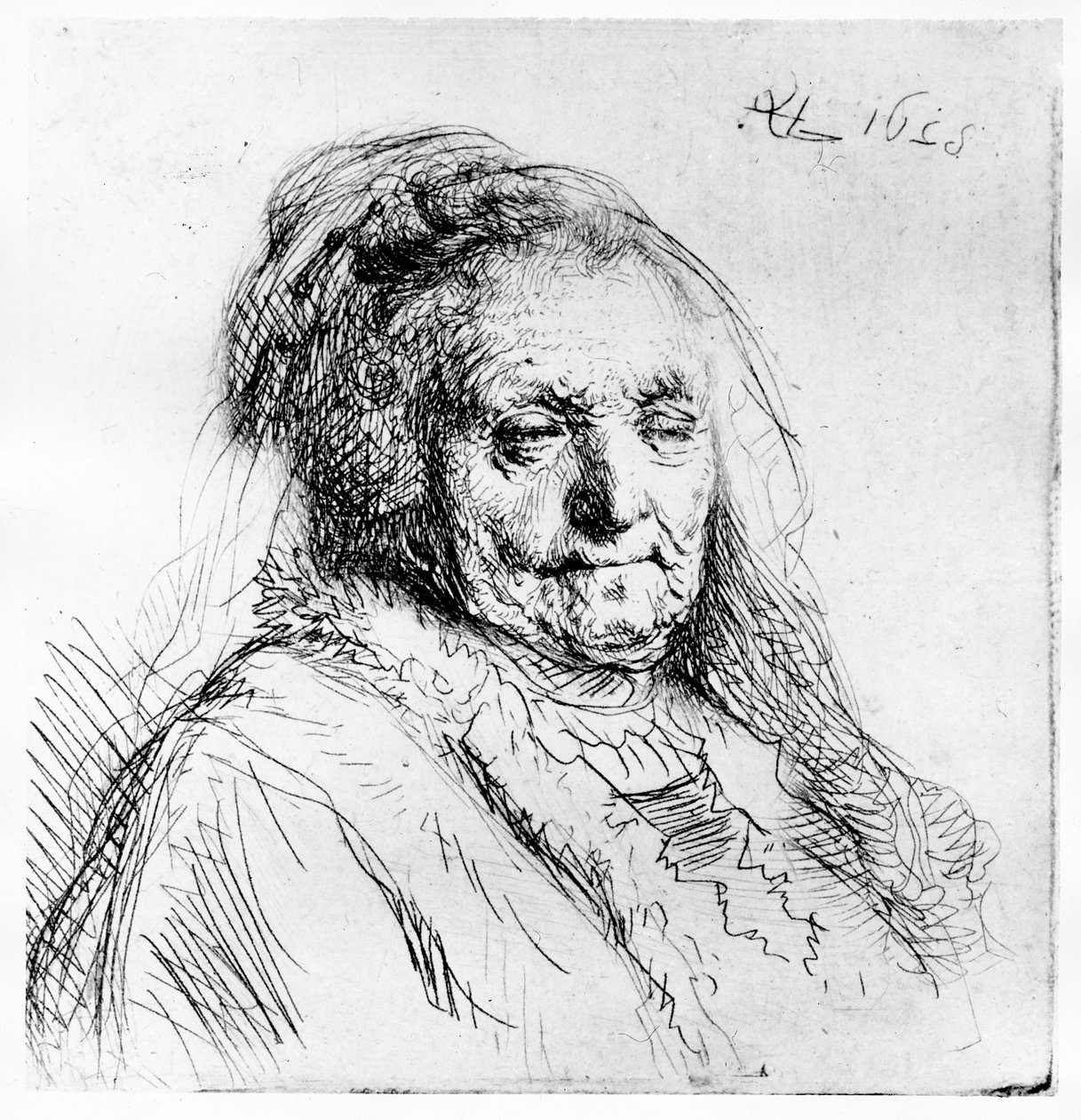 Sanatçının annesinin portresi, 1628 by Rembrandt van Rijn