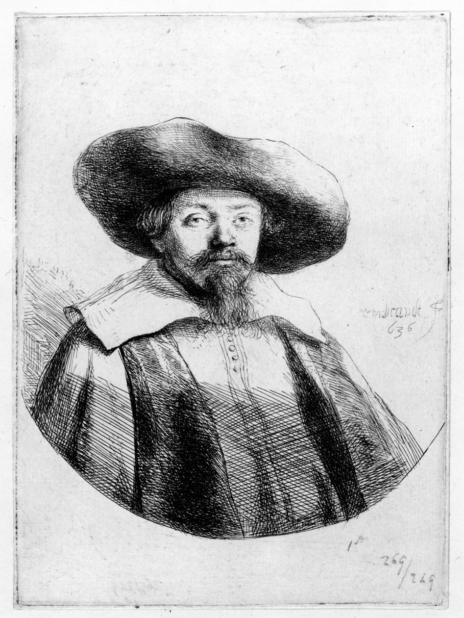 Samuel Manasseh Ben İsrail, 1636 by Rembrandt van Rijn