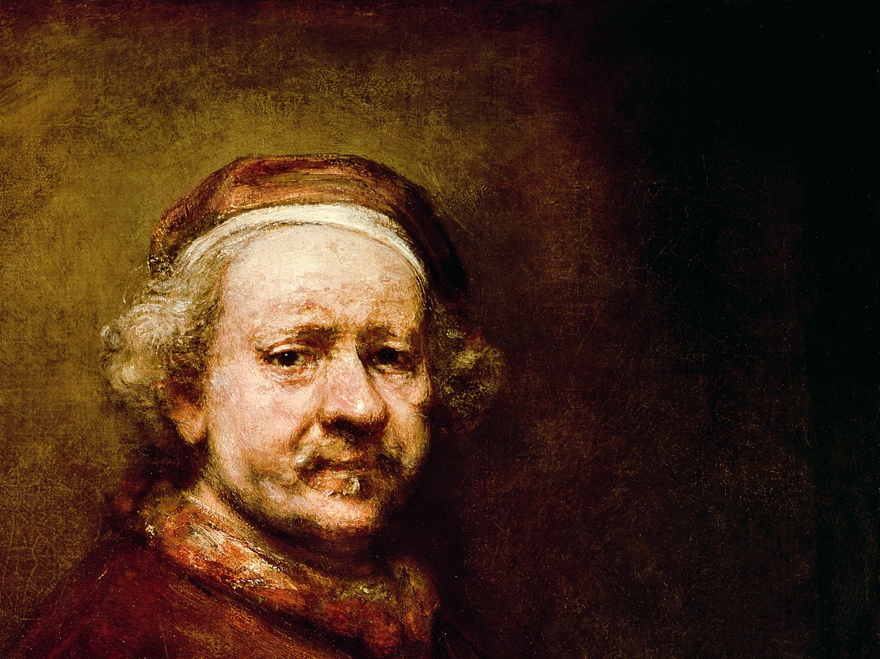 Self Portrait in at the Age of 63, 1669  (detail of 3739) by Rembrandt van Rijn