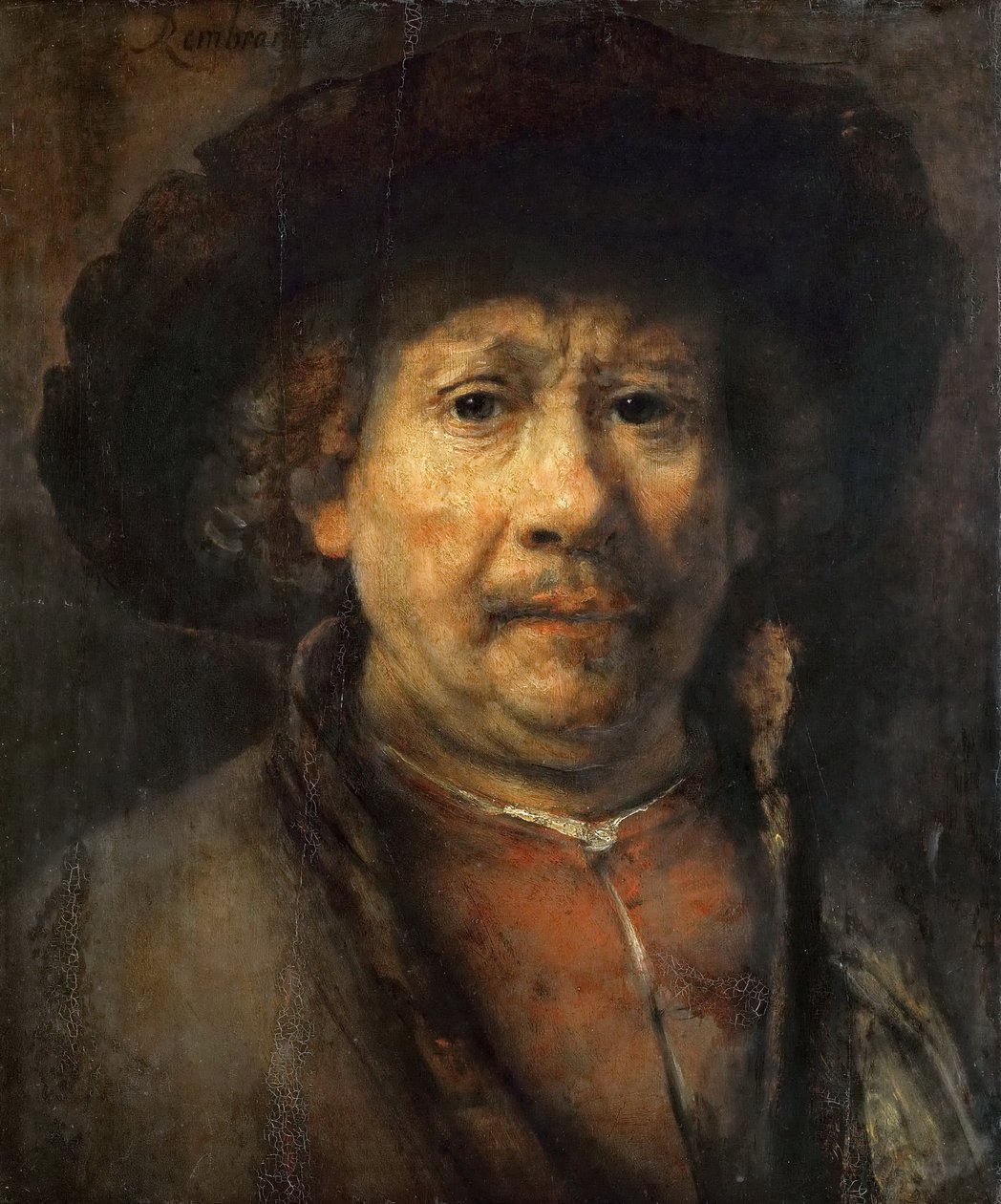 Bere ile otoportre by Rembrandt van Rijn
