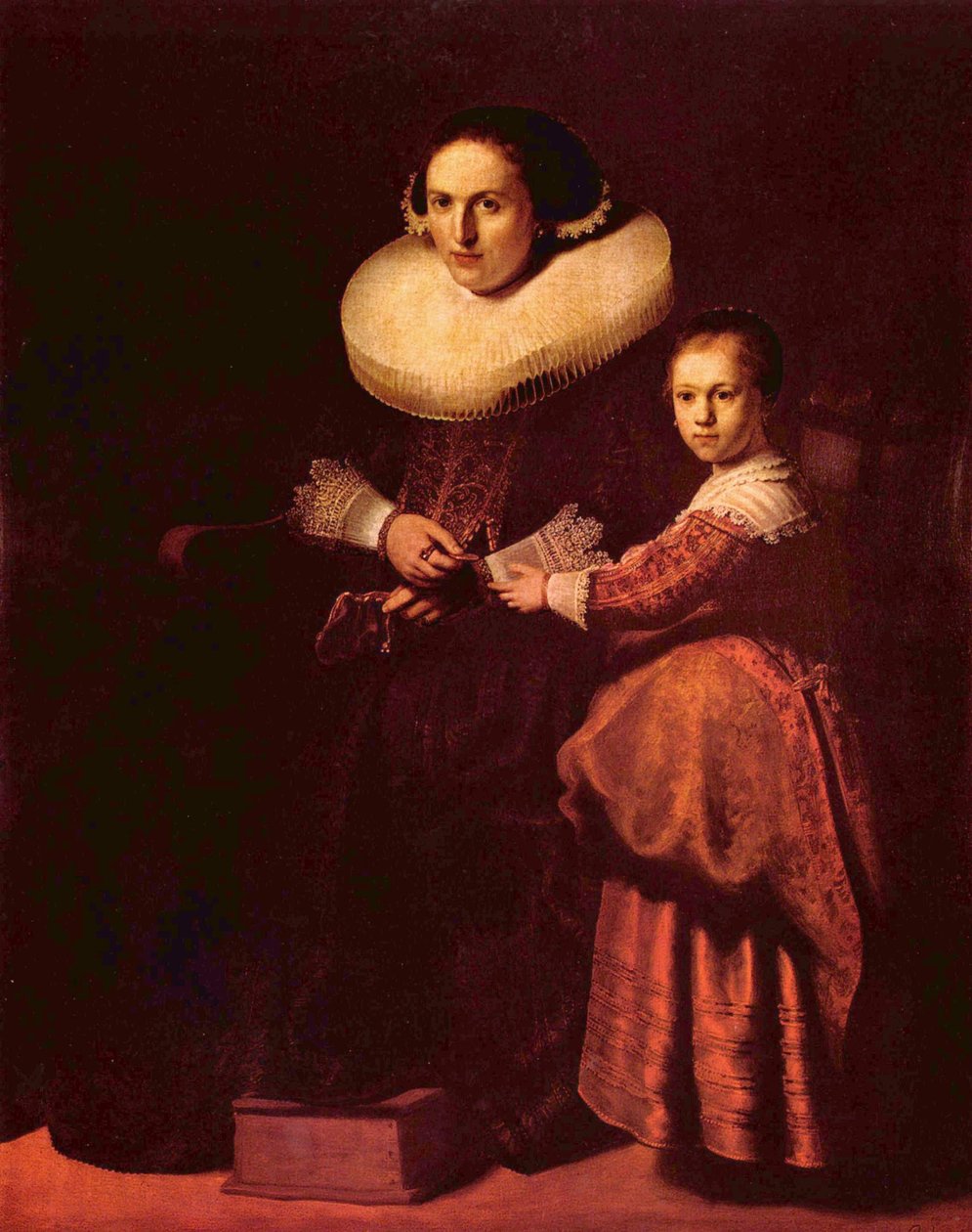 Susanna van Collen ve kızı Anna by Rembrandt van Rijn