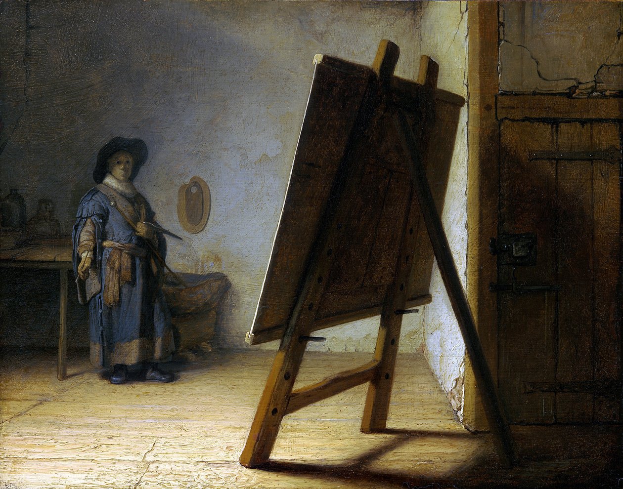 Sanatçı kendi stüdyosunda by Rembrandt van Rijn
