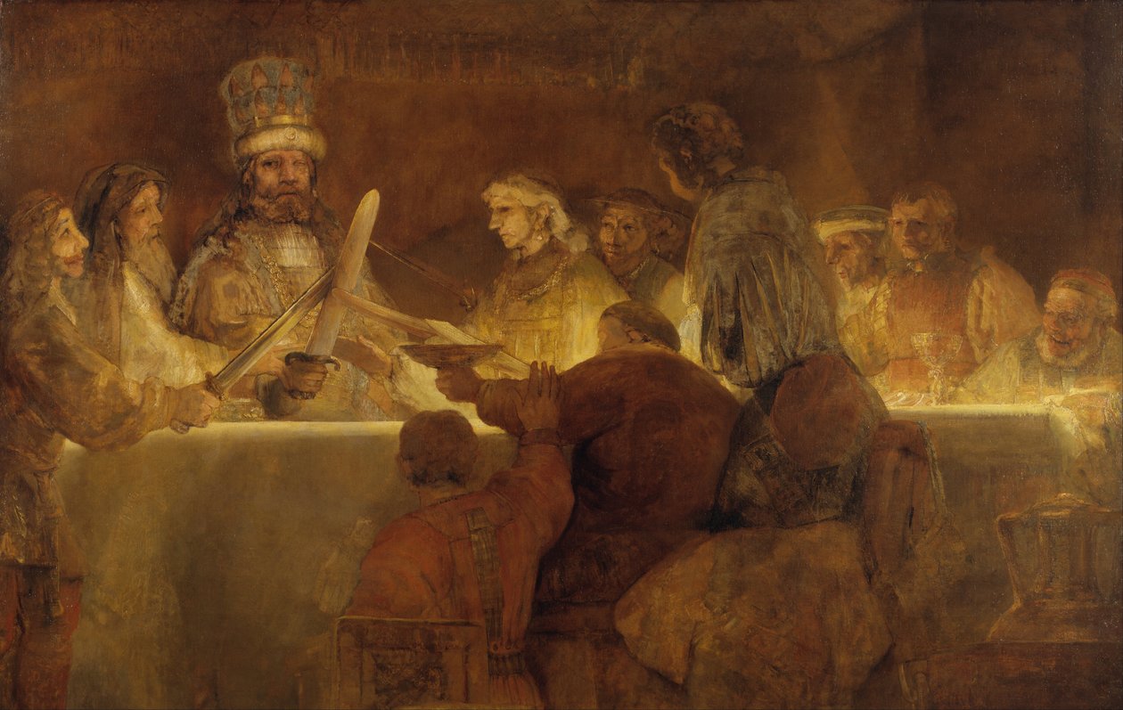 Claudius Civilis yönetimindeki Batavianların Komplosu by Rembrandt van Rijn