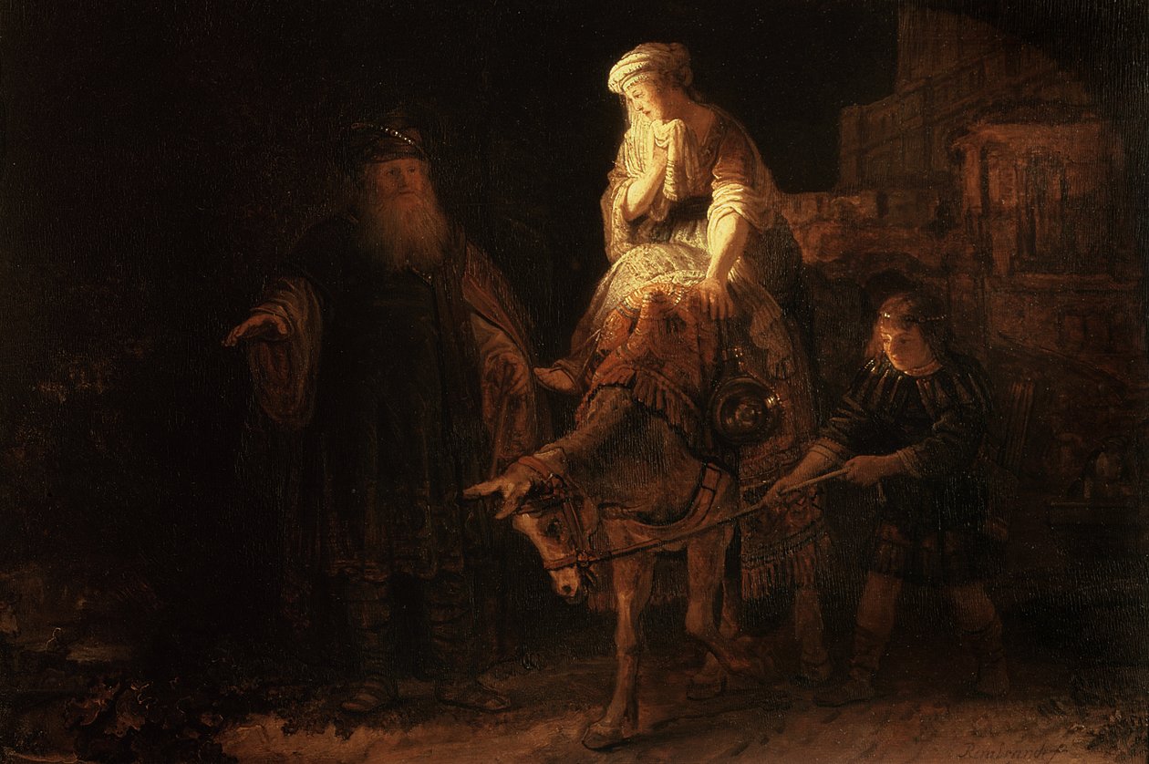 Shemanite Karısının Ayrılışı by Rembrandt van Rijn