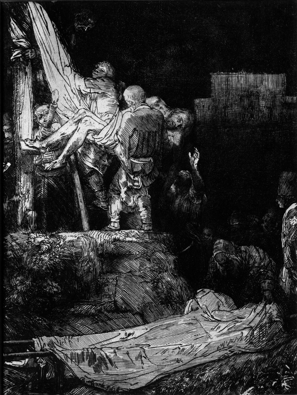 The Descent from the Cross with a Torch, 1654   by Rembrandt van Rijn