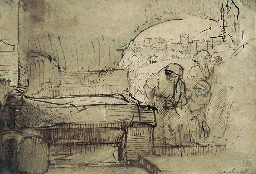 Mezardaki Üç Meryem by Rembrandt van Rijn