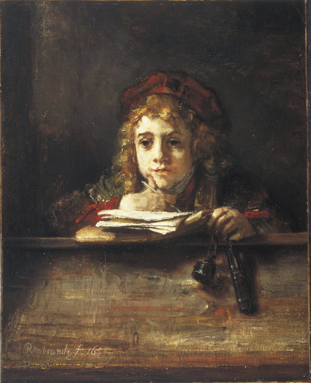 Titus masasında by Rembrandt van Rijn