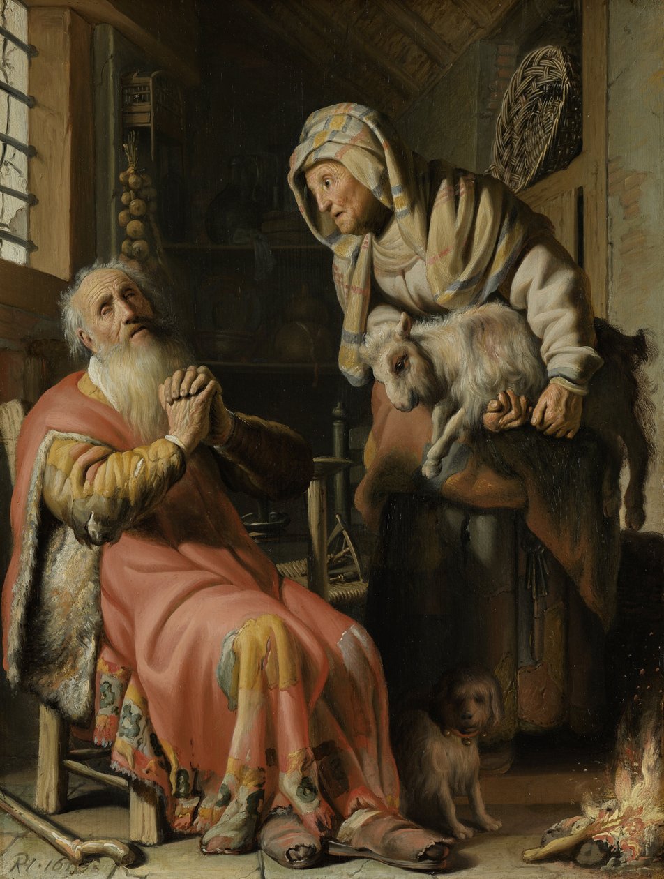 Çocuk keçi ile Tobit ve Anna by Rembrandt van Rijn
