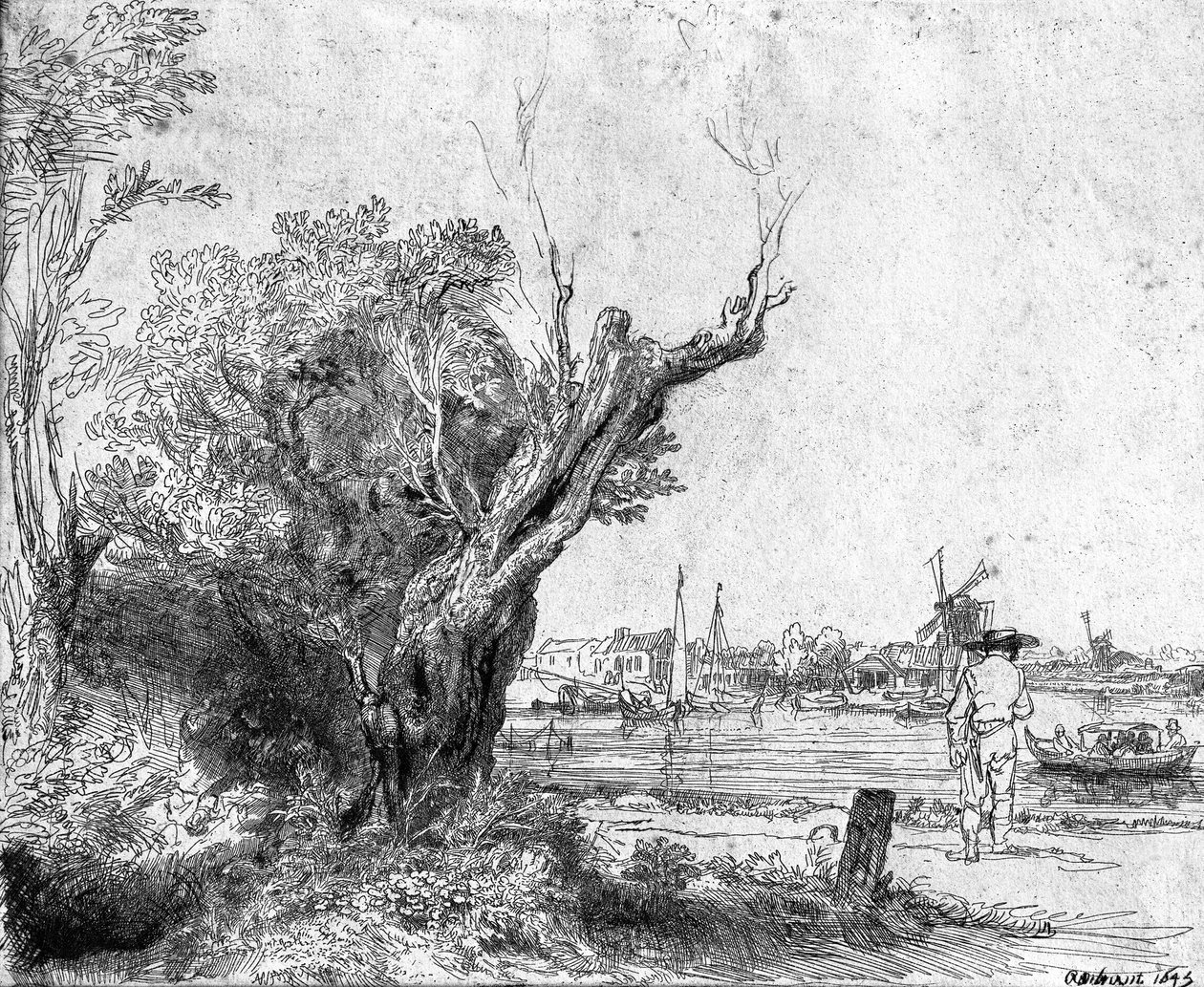 Amsterdam yakınlarındaki Omval manzarası, 1645 by Rembrandt van Rijn