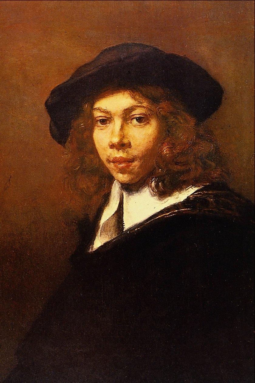 Siyah Şapkalı Gençlik by Rembrandt van Rijn
