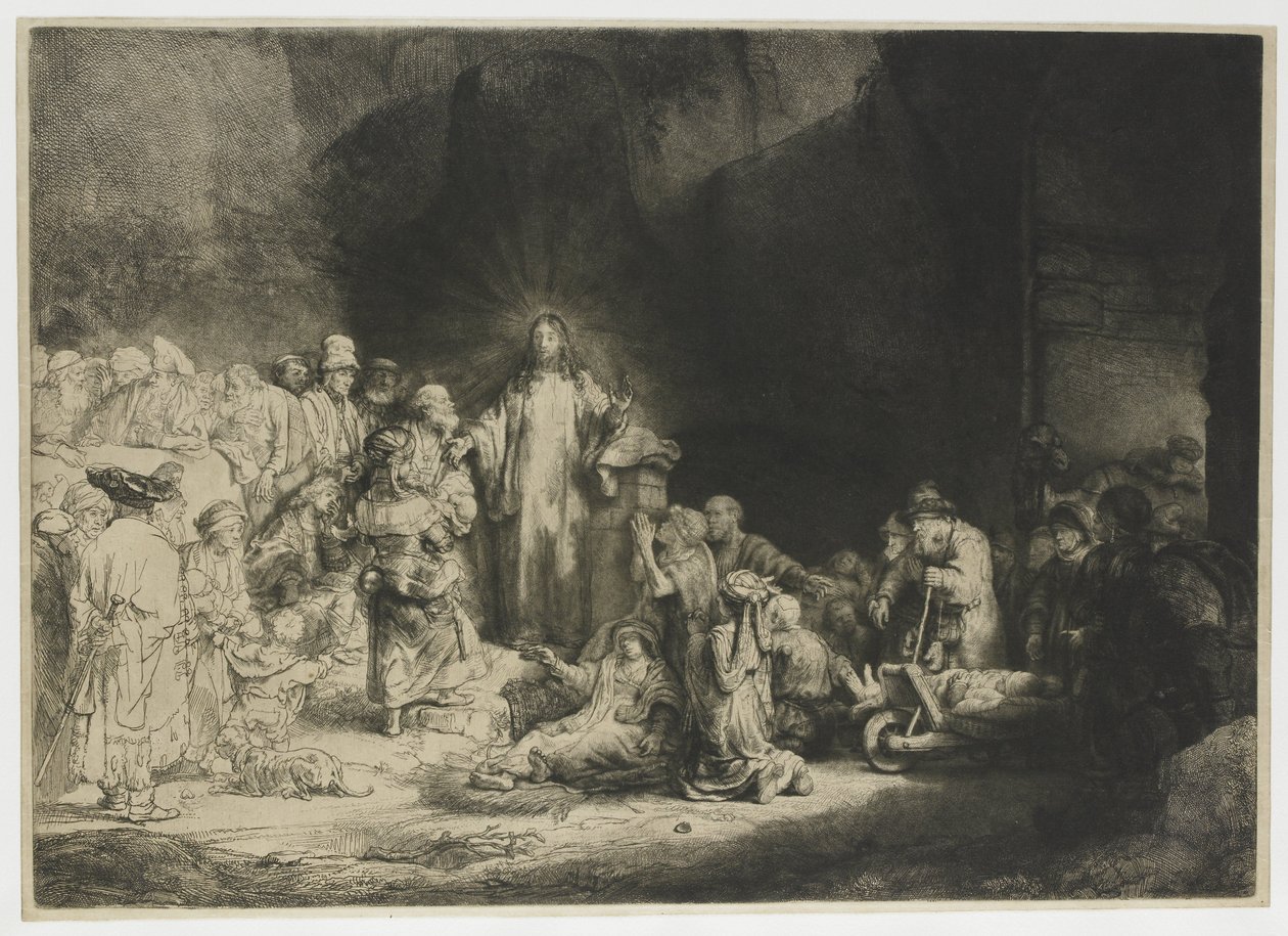 (Yüz Guilder Baskısı by Rembrandt van Rijn