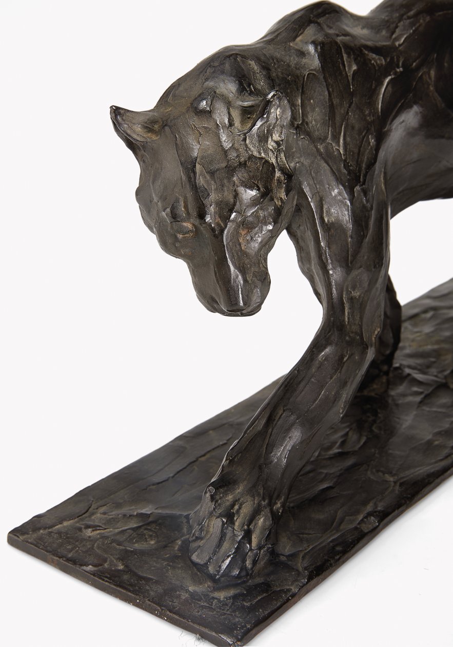 Panter yürüyüşü, arka bacağı kaldırılmış, c.1904 (patine bronz) by Rembrandt Bugatti