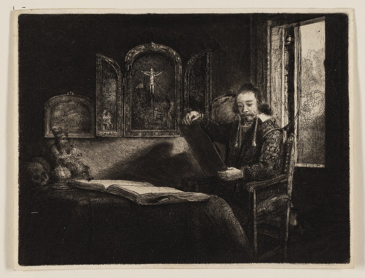 Abraham Francen, Eczacı, c.1657 (kağıt üzerine siyah olarak aşındırma ve kuru nokta) by Rembrandt Harmensz. van Rijn