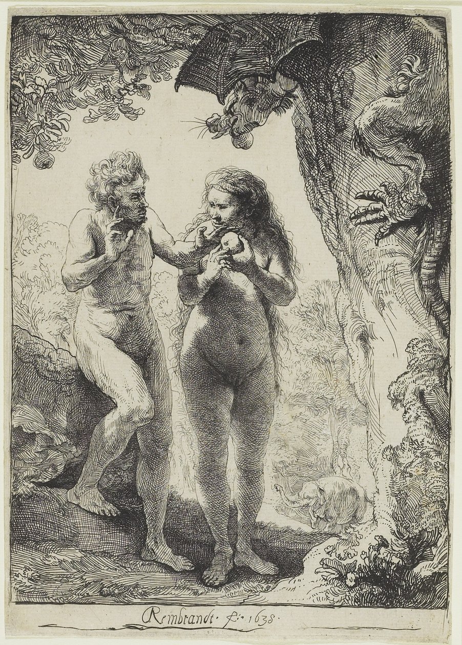 Adem ve Havva by Rembrandt van Rijn