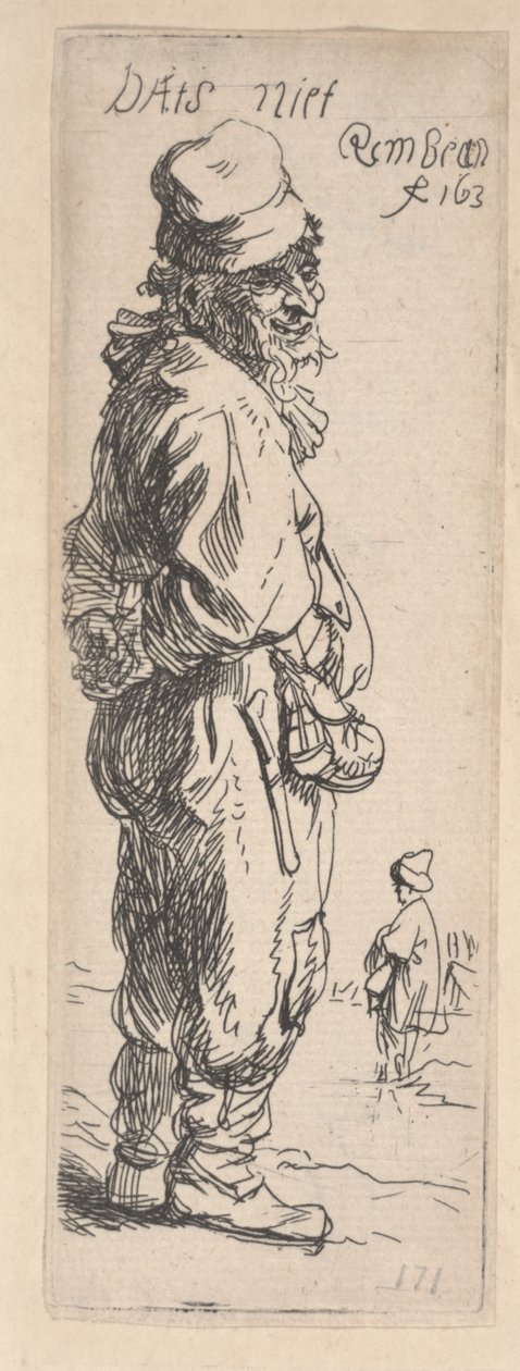 dilenci cevaplama by Rembrandt van Rijn